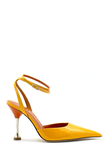 Scarpa con tacco arancione Lella Baldi
