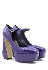 Décolleté vernice viola con plateau SI ROSSI