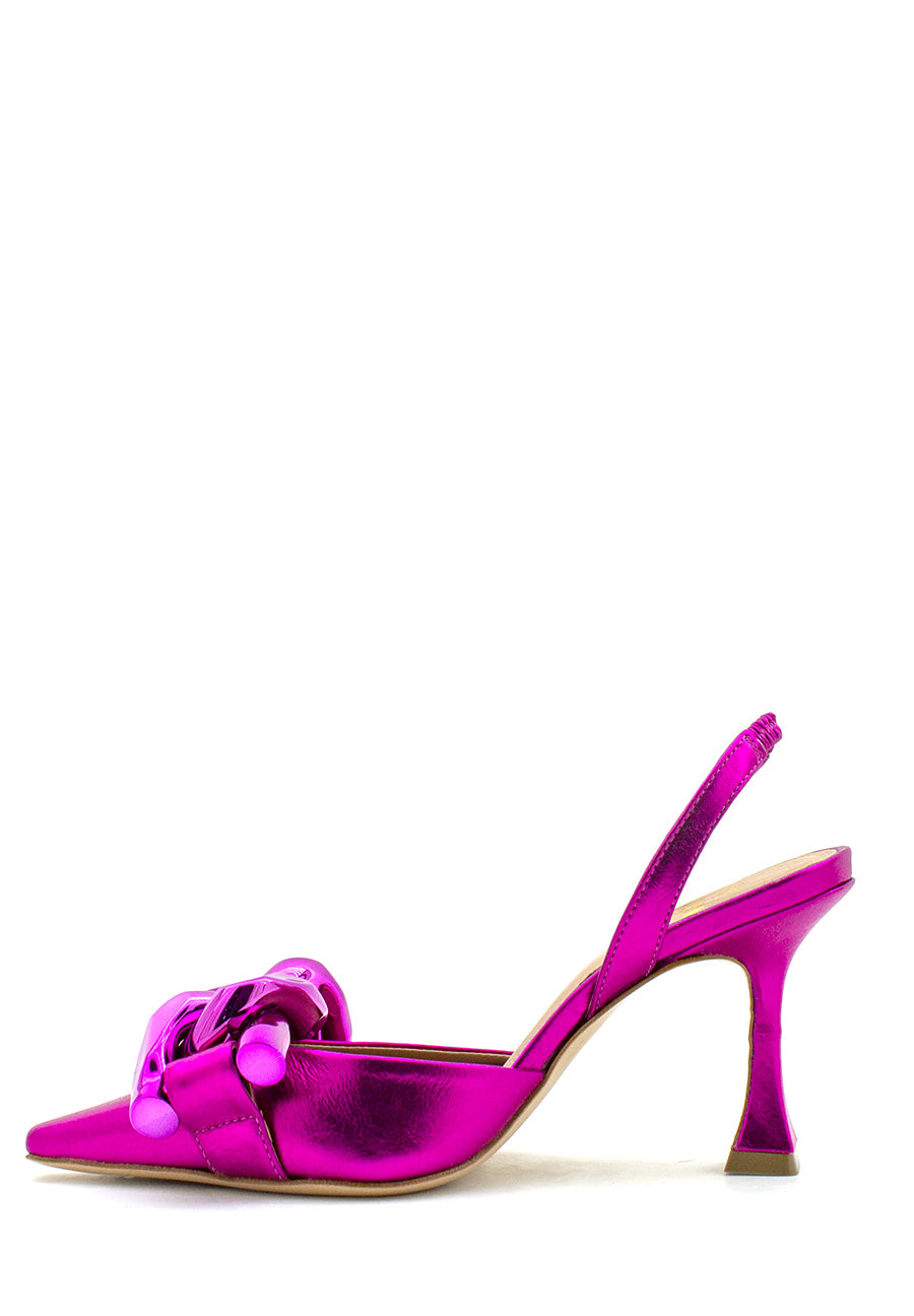 scarpe a punta basse fucsia