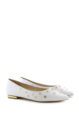 Ballerina bianca con strass Emanuelle Vee
