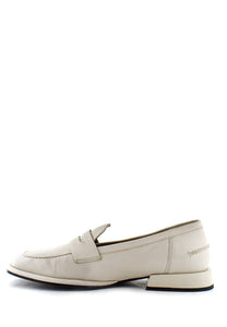 aaaaaMocassino punta quadrata off white Emanuelle Vee