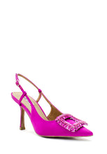 Carica l&#39;immagine nel visualizzatore di Gallery, Scarpa con tacco in raso fucsia BIBI LOU
