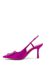 Carica l&#39;immagine nel visualizzatore di Gallery, Scarpa con tacco in raso fucsia BIBI LOU