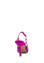 Carica l&#39;immagine nel visualizzatore di Gallery, Scarpa con tacco in raso fucsia BIBI LOU