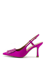 Carica l&#39;immagine nel visualizzatore di Gallery, Scarpa con tacco in raso fucsia BIBI LOU