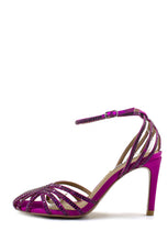 Carica l&#39;immagine nel visualizzatore di Gallery, Scarpa con tacco fucsia con strass BIBI LOU