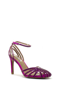 aaaaaScarpa con tacco fucsia con strass BIBI LOU