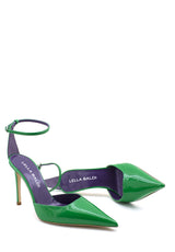 Scarpa con tacco verde Lella Baldi