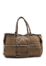 Carica l&#39;immagine nel visualizzatore di Gallery, Shopping Bag Teddy reversibile taupe Mia Bag