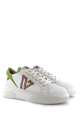 Sneaker July bianca e verde Emanuelle Vee