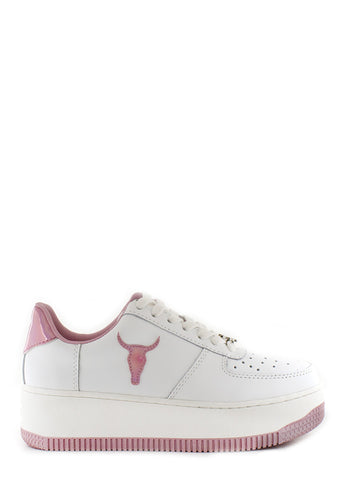 Sneaker alta Recharge bianca/rosa Windsor Smith