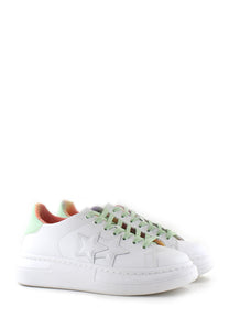 aaaaaSneaker bianca retro verde 2STAR