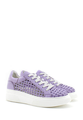 Sneaker July intrecciata lilla Emanuelle Vee