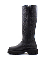 Stivale nero con gambale logato N°21