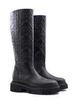 Stivale nero con gambale logato N°21