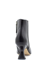 Tronchetto pelle nera con accessorio Valini Roma