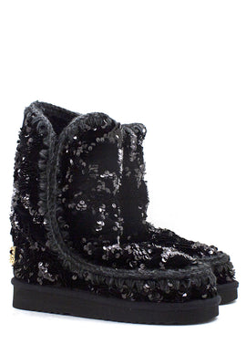 Stivaletto eskimo 24 paillettes nero Mou