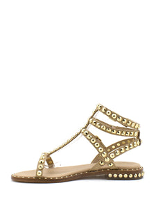 aaaaaSandalo Play nude con borchie oro Ash