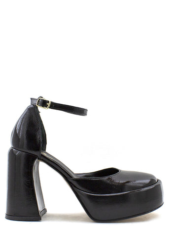 Scarpa con tacco nera Valini Roma