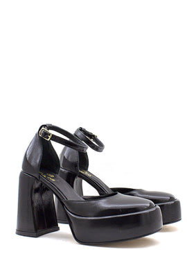 Scarpa con tacco nera Valini Roma